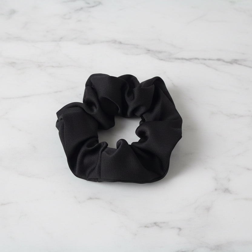 Classic Black – Chiffon Scrunchie