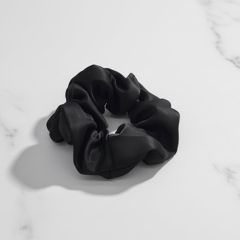 Classic Black – Chiffon Scrunchie