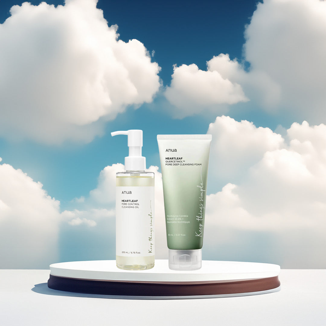 Anua Heartleaf Duo – Cleansing Oil & Foam Set