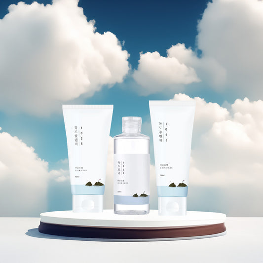 Round Lab DOKDO 1025 Beruhigendes 3er Set: Cleanser, Toner & Sleeping Mask