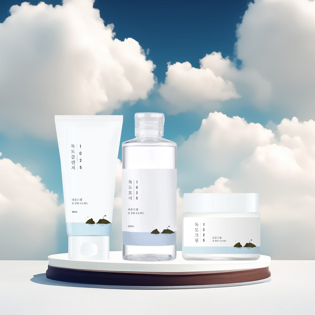 Round Lab 1025 Dokdo Hydrating Ritual – Cleanser, Toner & Cream Set